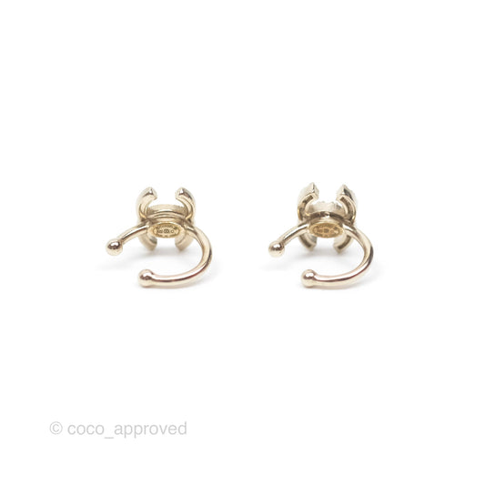 Chanel Crystal CC Ear Cuff Gold Tone 22C
