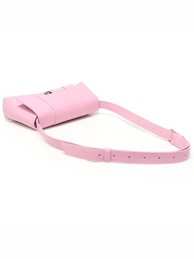 Luxury Balenciaga 671355 Candy Pink Supple Calfskin Hourglass Downtown XS Small Shoulder Bag