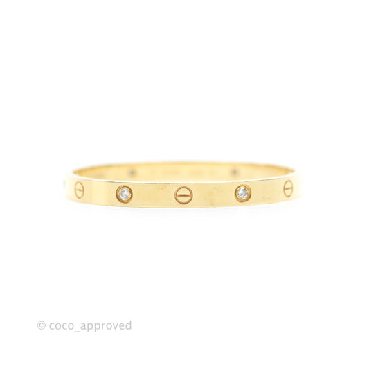 Cartier Love Bracelet 4 Diamond Yellow Gold
