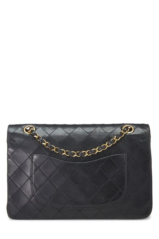 CHANEL, Black Quilted Lambskin Classic Double Flap Medium, Black