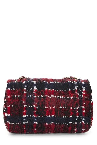 Chanel, Red Quilted Tweed Rectangular Flap Mini, Red
