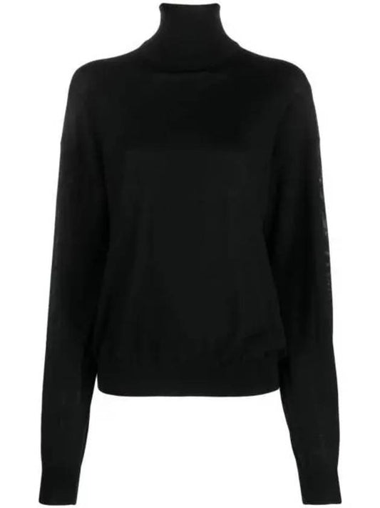 Luxury Saint Laurent Cassandre Turtleneck Black