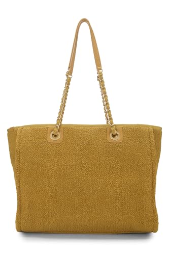 Chanel, Yellow Boucle Deauville Tote Medium, Yellow