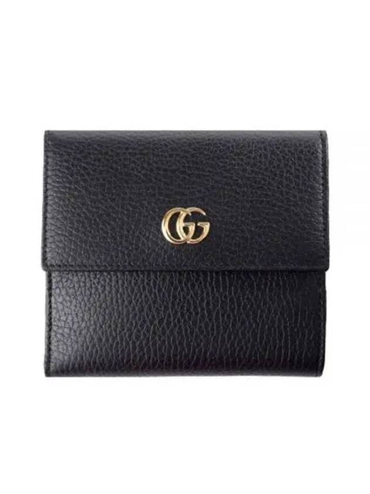 Luxury Gucci Trending 2025 GG Marmont Flap Medium Wallet Black