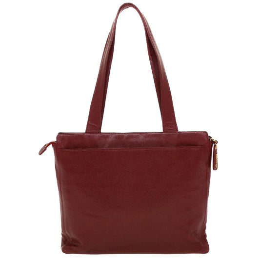 Luxury Chanel Shoulder Bag Caviar Skin Red CC 45089