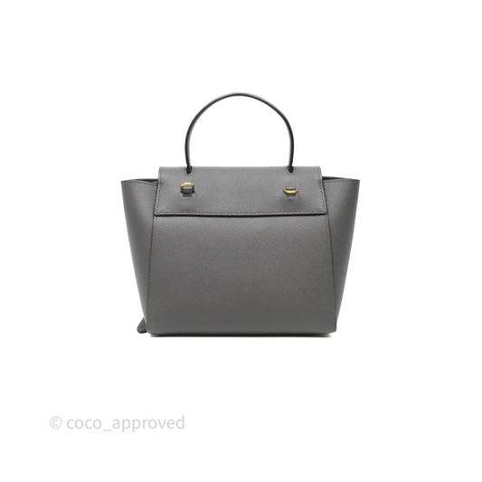 Celine Nano Belt Bag Grey Grained Calfskin Gold Hardware