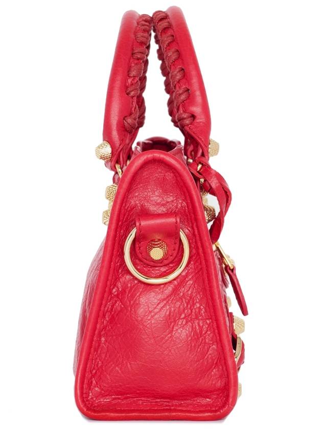 Luxury Balenciaga Giant City Mini Leather Tote Bag Red