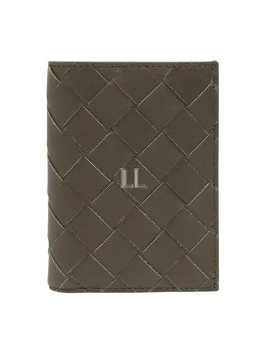 Luxury Bottega Veneta Intrecciato Leather Card Wallet Brown