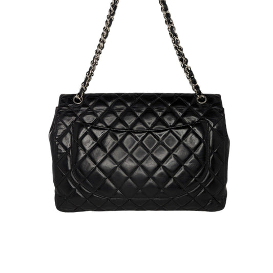 Luxury Chanel bag Lambskin Quilted Maxi Classic Single Flap Black