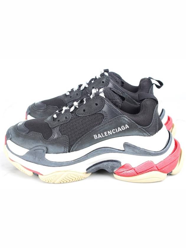 Luxury Balenciaga Triple S black red sneakers 35 5 225