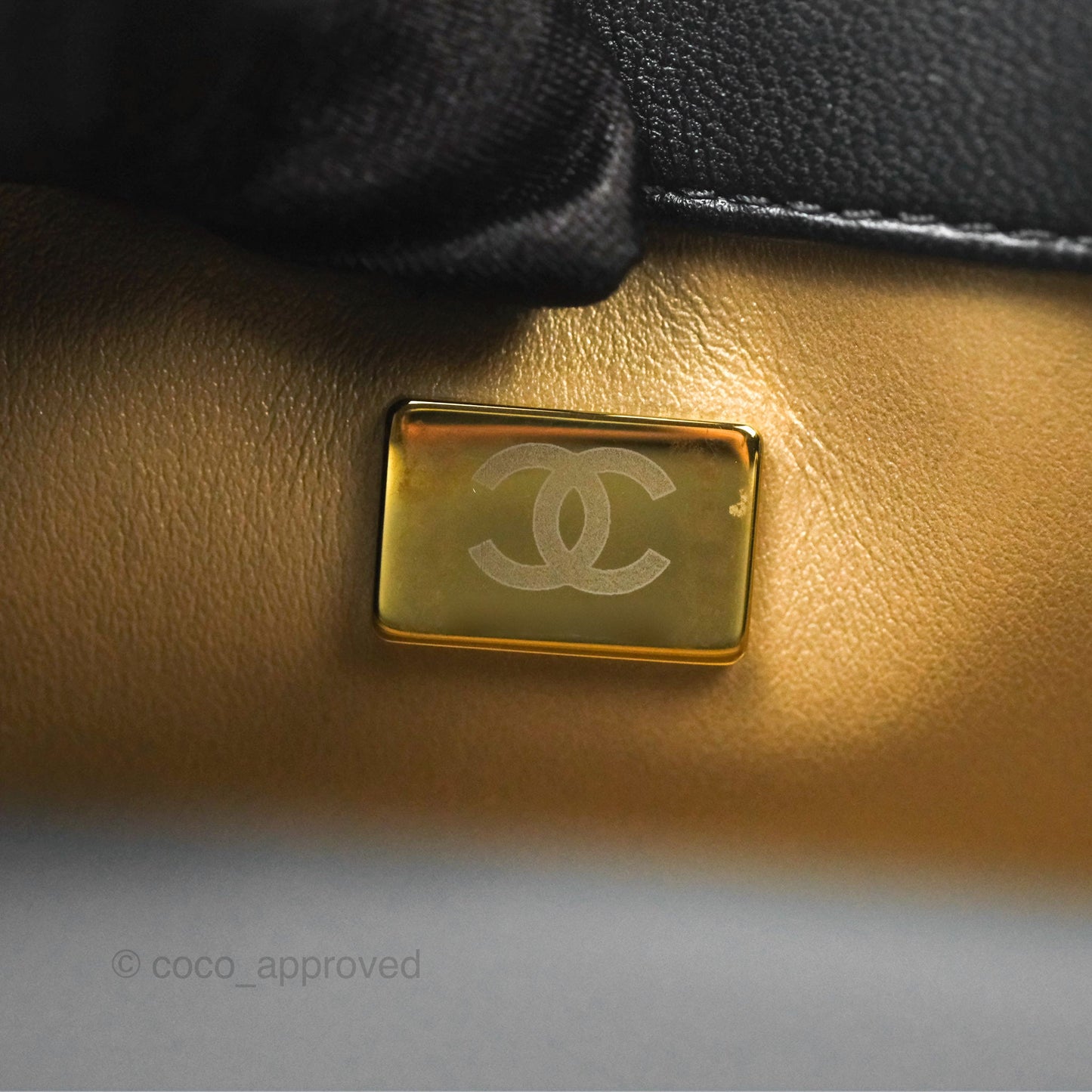 Chanel Ball Crush Mini Rectangular Black Lambskin Gold Hardware 23C