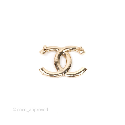 Chanel CC Flowers Brooch Gold Tone 22S