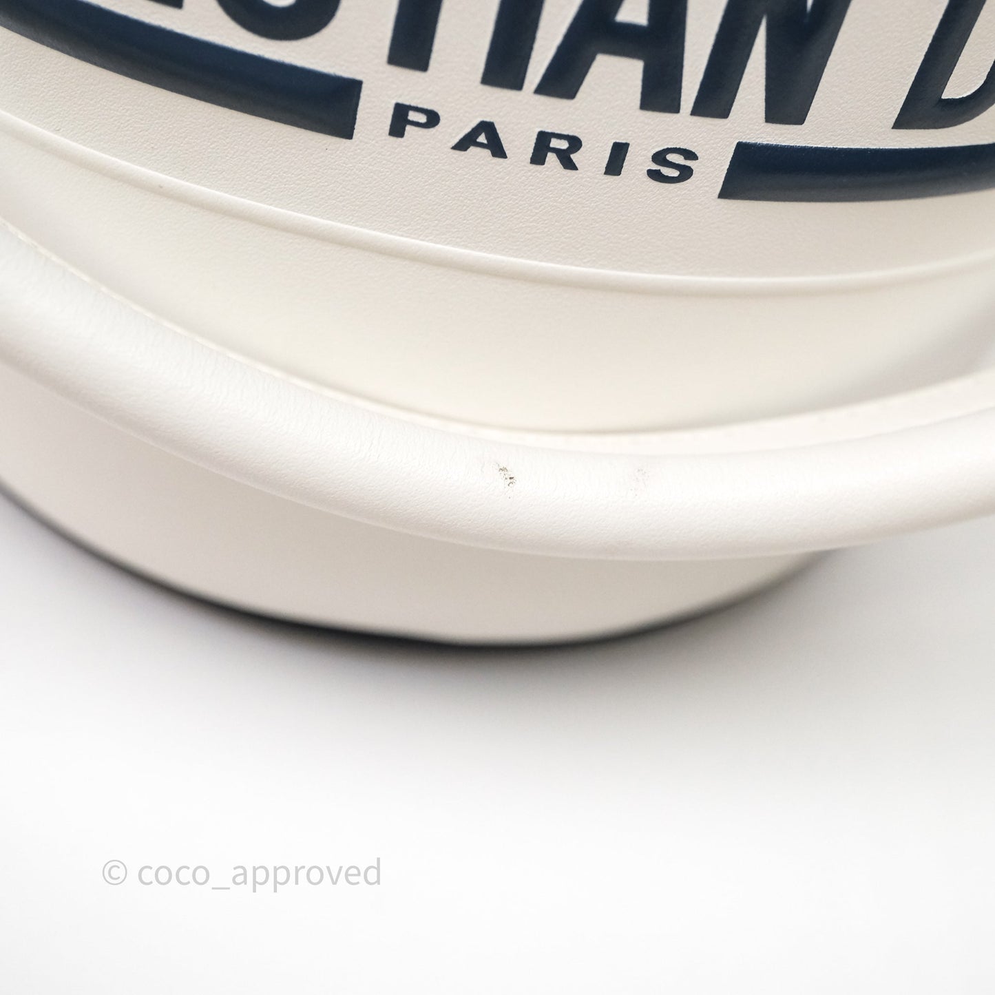 Dior Small Vibe Bucket Bag White Navy Smooth Calfskin