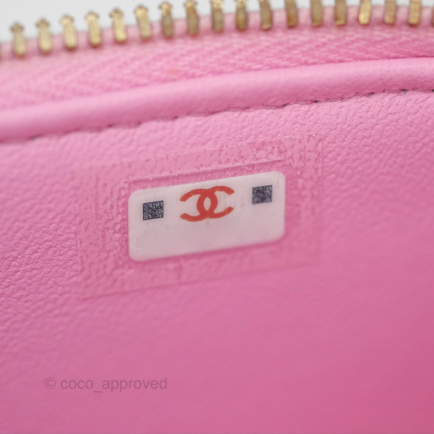 Chanel Vanity Heart Crush Adjustable Chain Pink Caviar Aged Gold Hardware