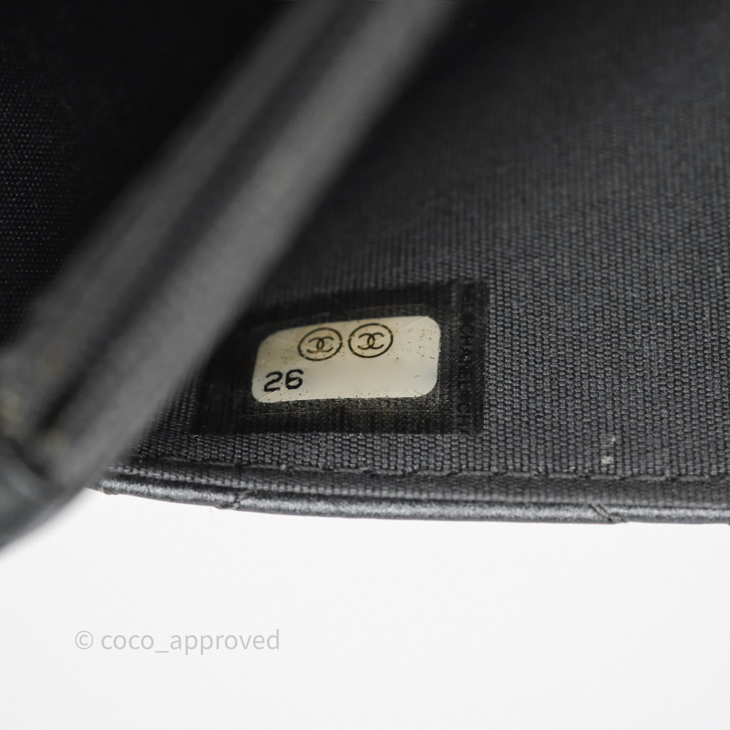 Chanel Tassel Charm Wallet On Chain WOC Iridescent Dark Silver Aged Calfskin