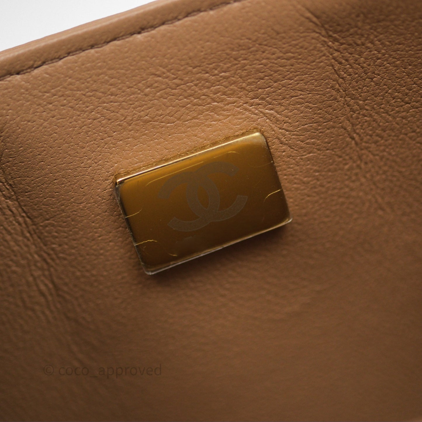 Chanel Classic M/L Medium Flap Dark Beige Caviar Gold Hardware