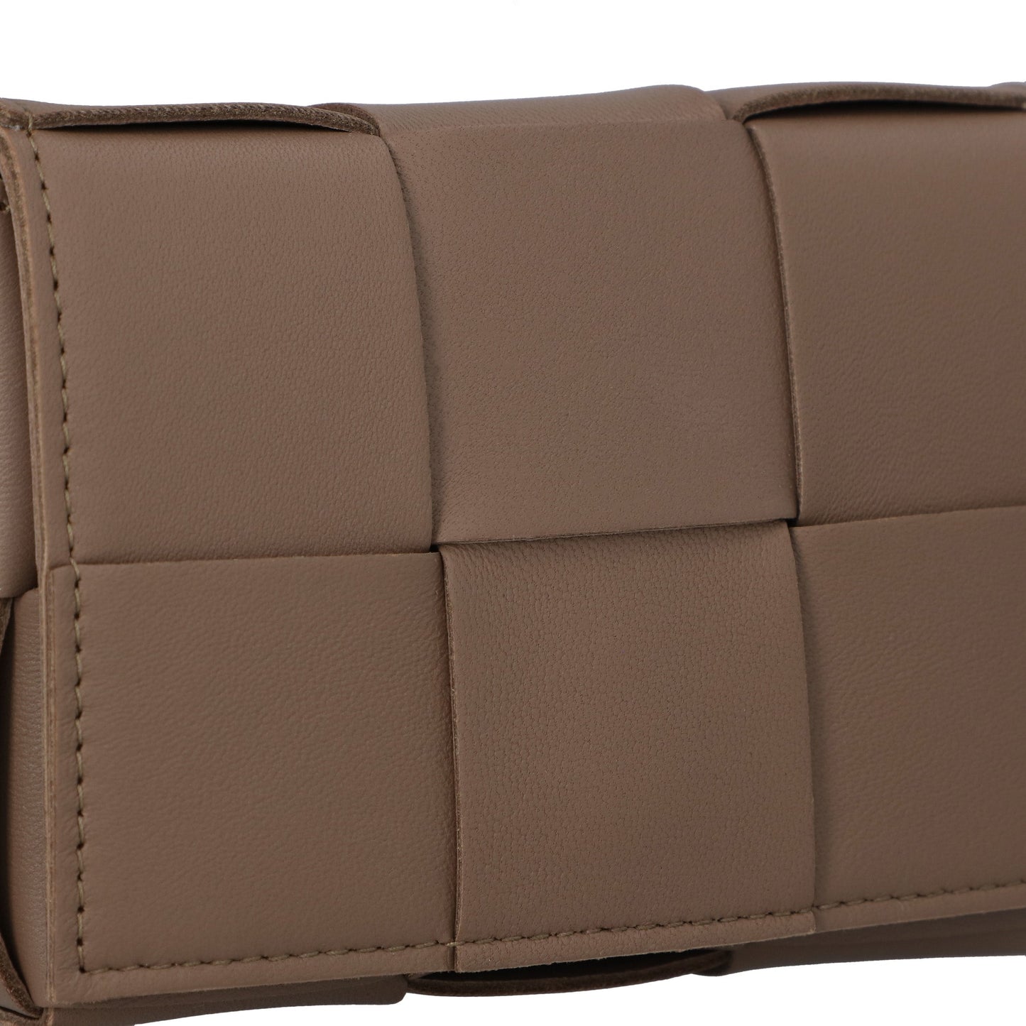 Luxury Bottega Veneta Taupe Cassette Candy cross-body bag