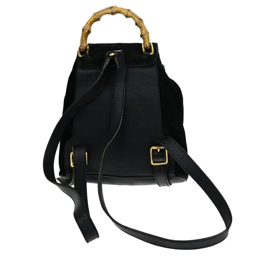 Luxury Gucci Trending 2025 Bamboo Suede Backpack Bag ()