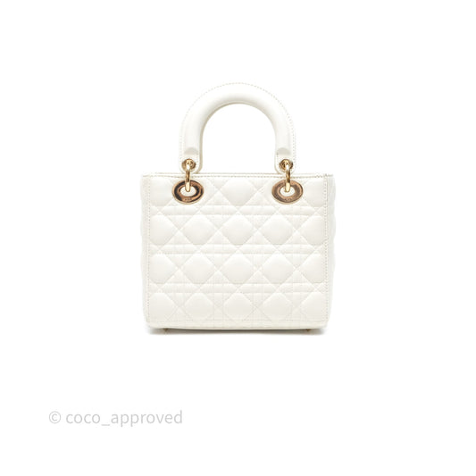 Christian Dior Small Lady Dior My ABCDior Bag Latte Cannage Lambskin