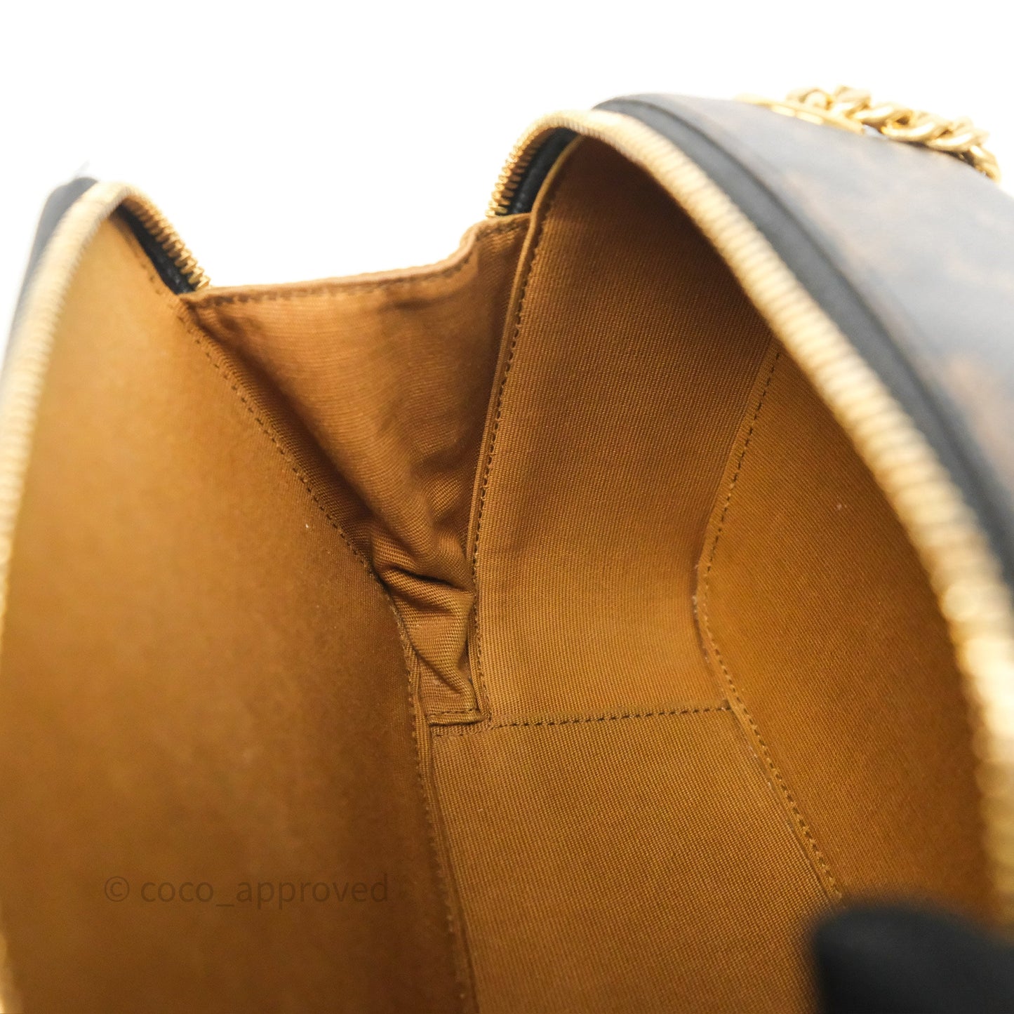 Celine Cuir Box On Chain Triomphe Canvas Tan Calfskin
