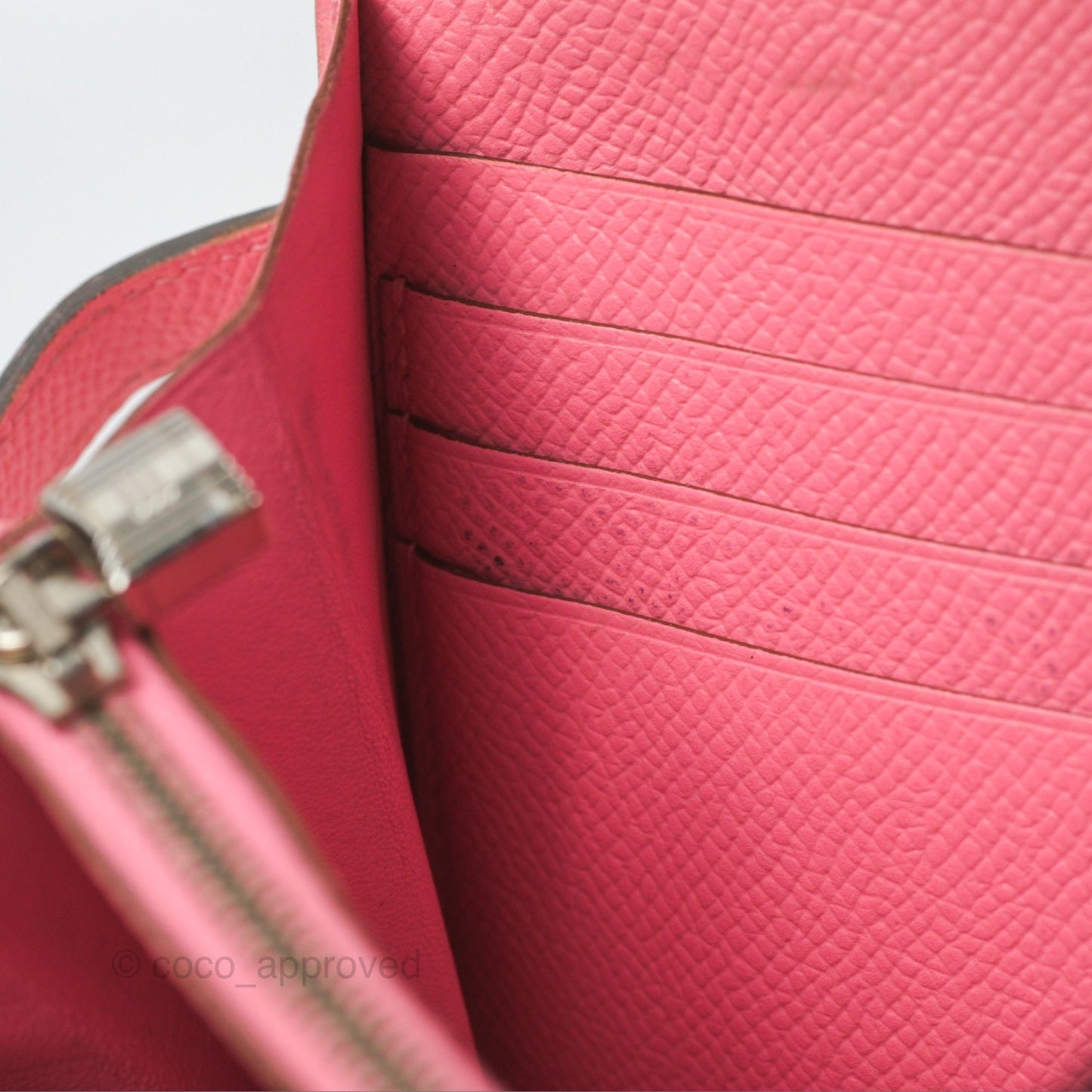 Hermès Kelly Wallet Rose Confetti Epsom Palladium Hardware