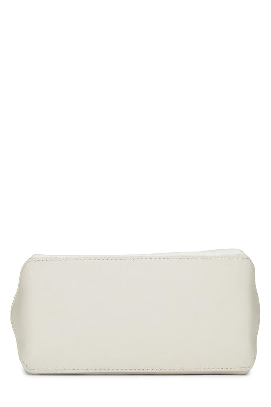 Chanel, White Leather Essential Rue Cambon Shopping Tote Small, White