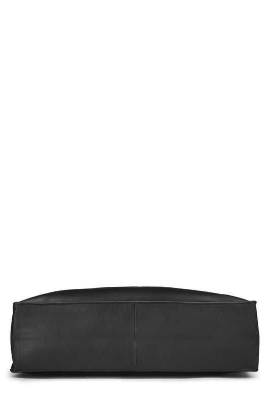 Chanel, Black Lambskin Flat Chain Handle Tote Medium, Black