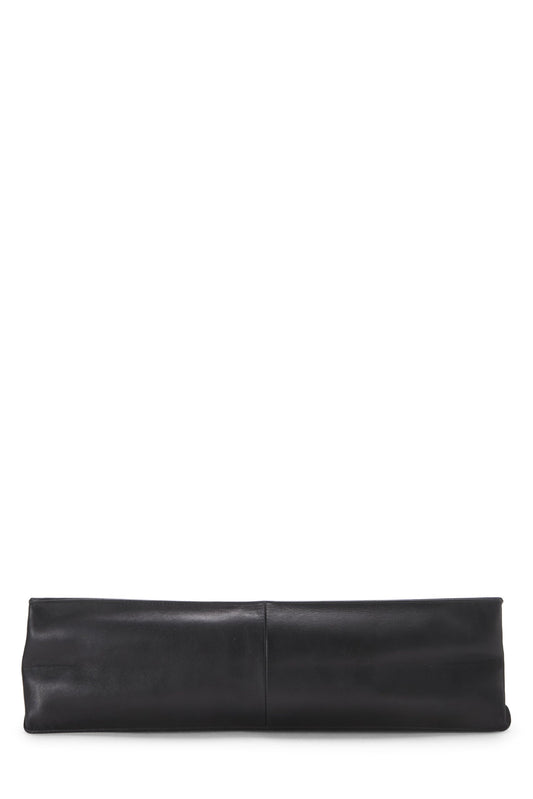 Chanel, Black Lambskin Flat Chain Handle Tote, Black