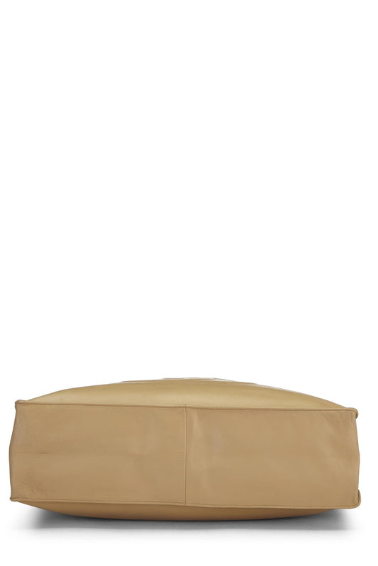 Chanel, Beige Lambskin Flat Chain Handle Tote, Beige