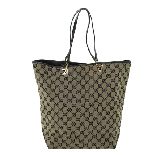 Luxury Gucci GG Canvas Tote Bag Beige Navy 53262