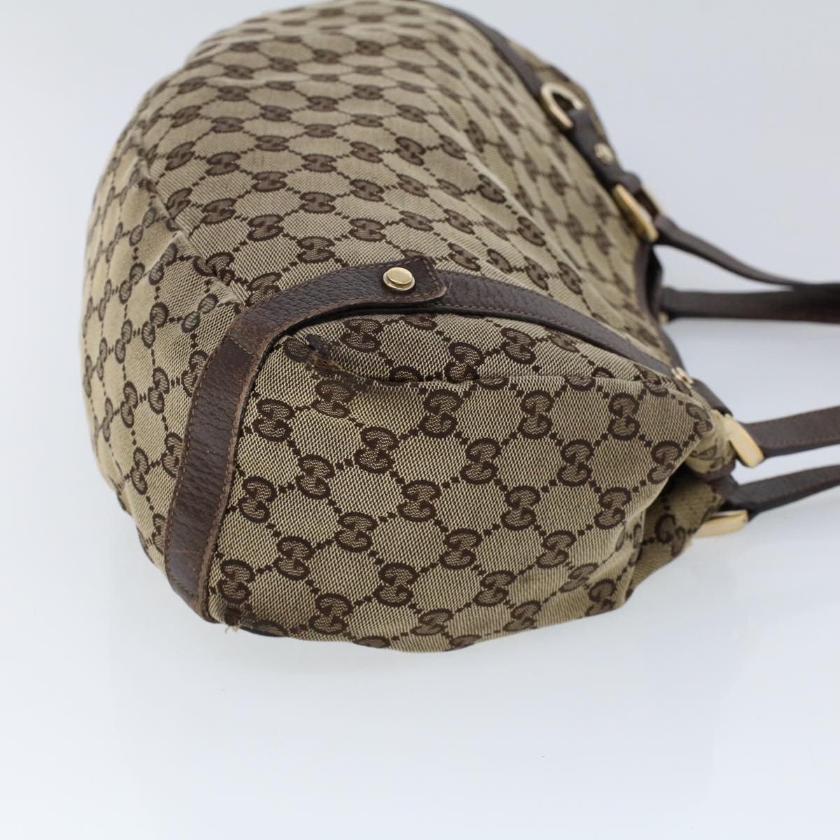 Luxury Gucci GG Canvas Tote Bag Beige Brown 53263