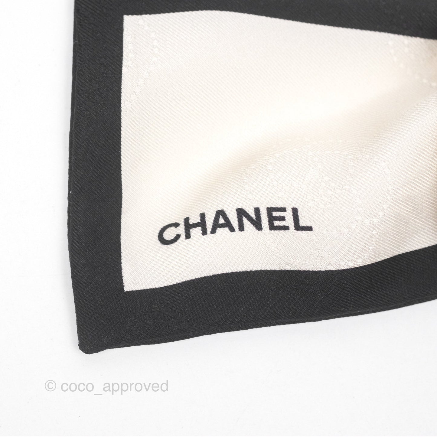 Chanel Bow Silk Hair Accessory Ivory & Black