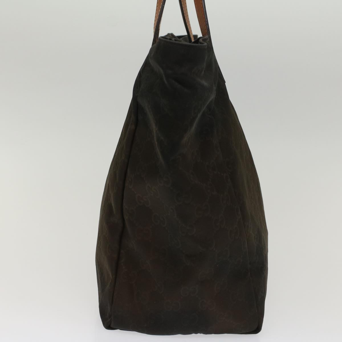 Luxury Gucci GG Canvas Tote Bag Nylon Brown 53670