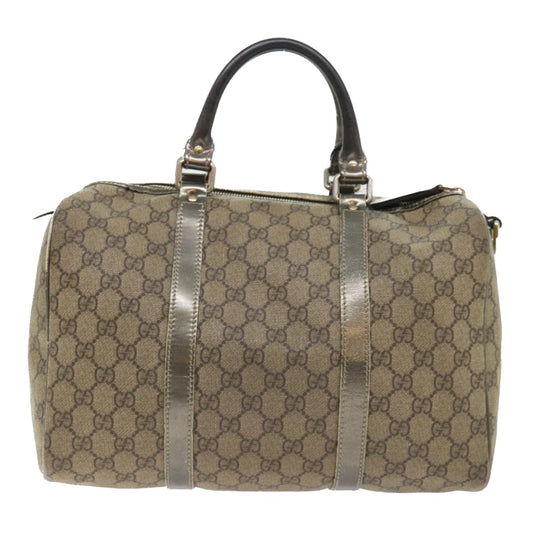 Luxury Gucci GG Canvas Hand Bag PVC Leather Beige 53685