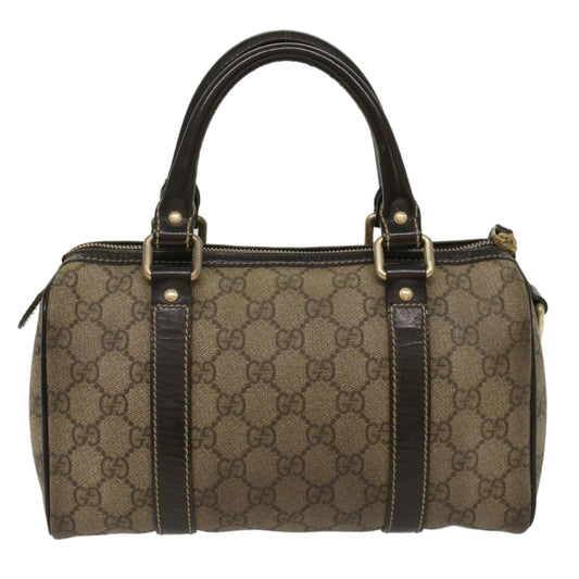 Luxury Gucci GG Supreme Hand Bag PVC Leather Beige 193604 54006