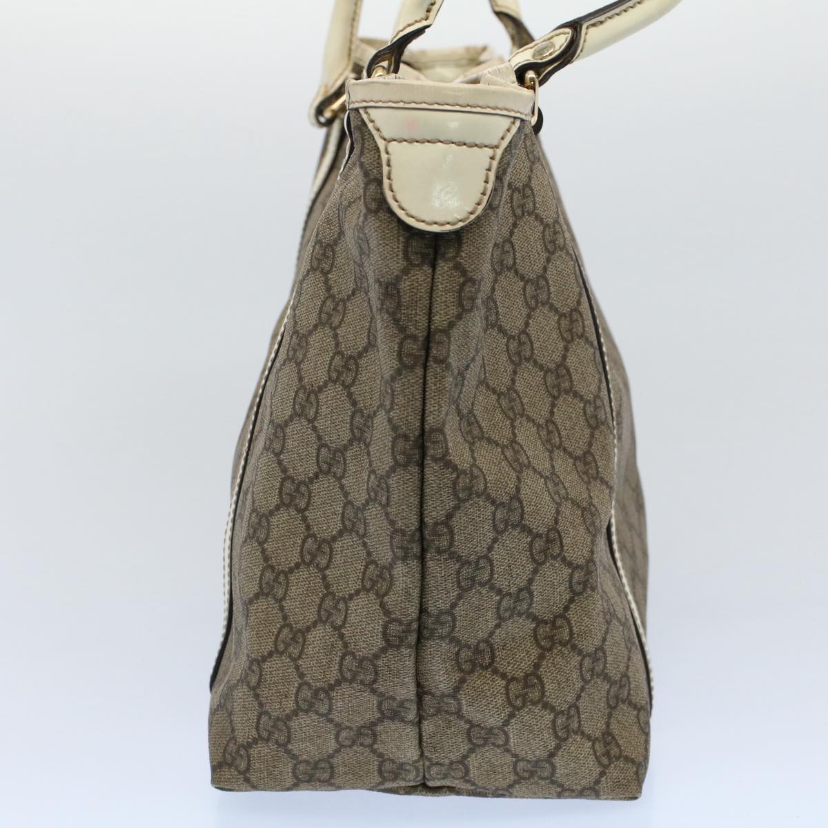 Luxury Gucci GG Supreme Tote Bag PVC Leather Beige 197953 54015