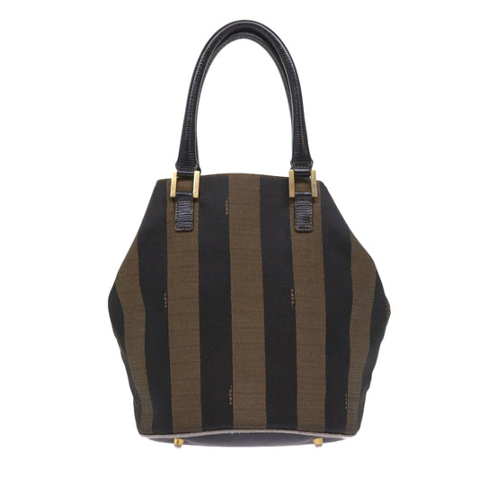 Luxury FendiPecan Canvas Hand Bag Black Brown54107