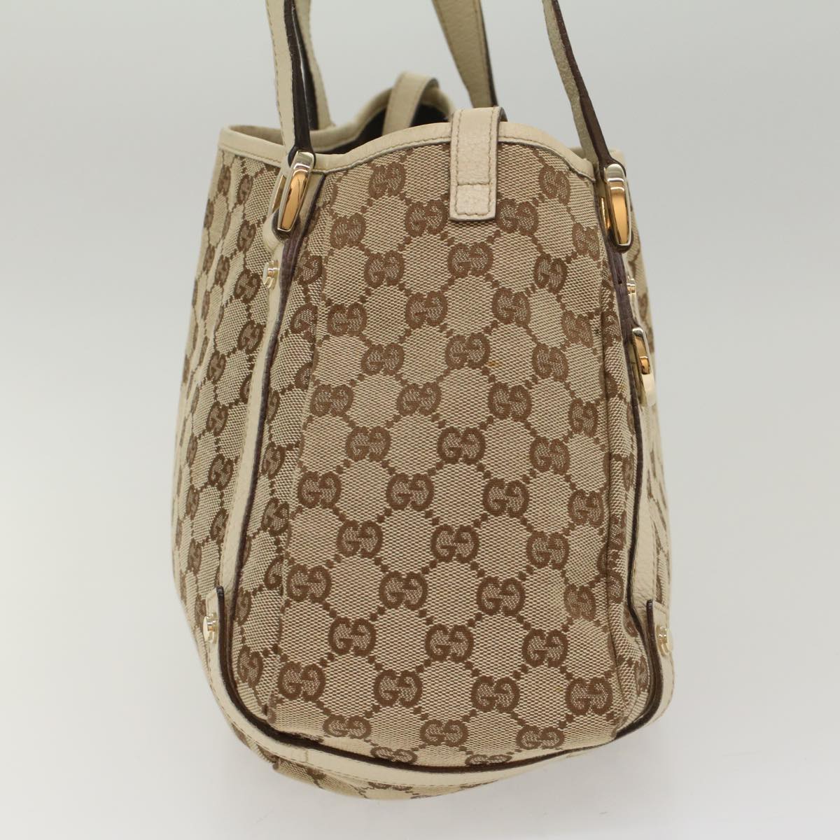 Luxury Gucci GG Canvas Shoulder Bag Beige 130736 54128