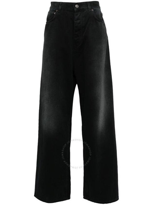 Luxury Balenciaga Denim Straight Pants 767977TNW111672 SUNBLEACHED BLACK
