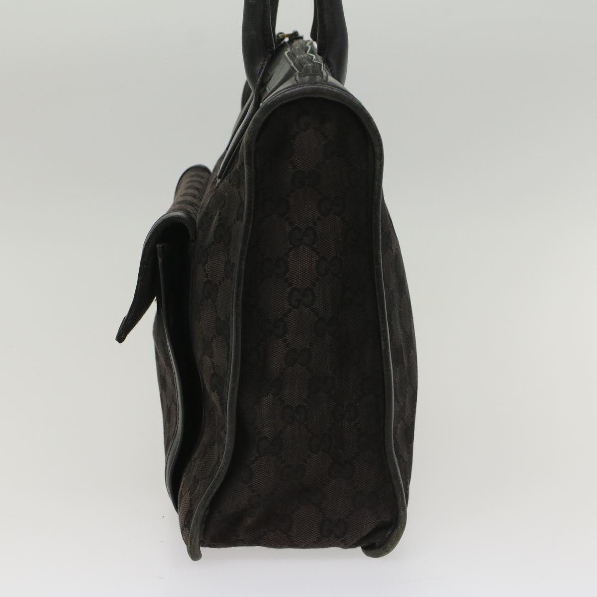Luxury Gucci GG Canvas Hand Bag Leather Black 000 0854 001013 54325
