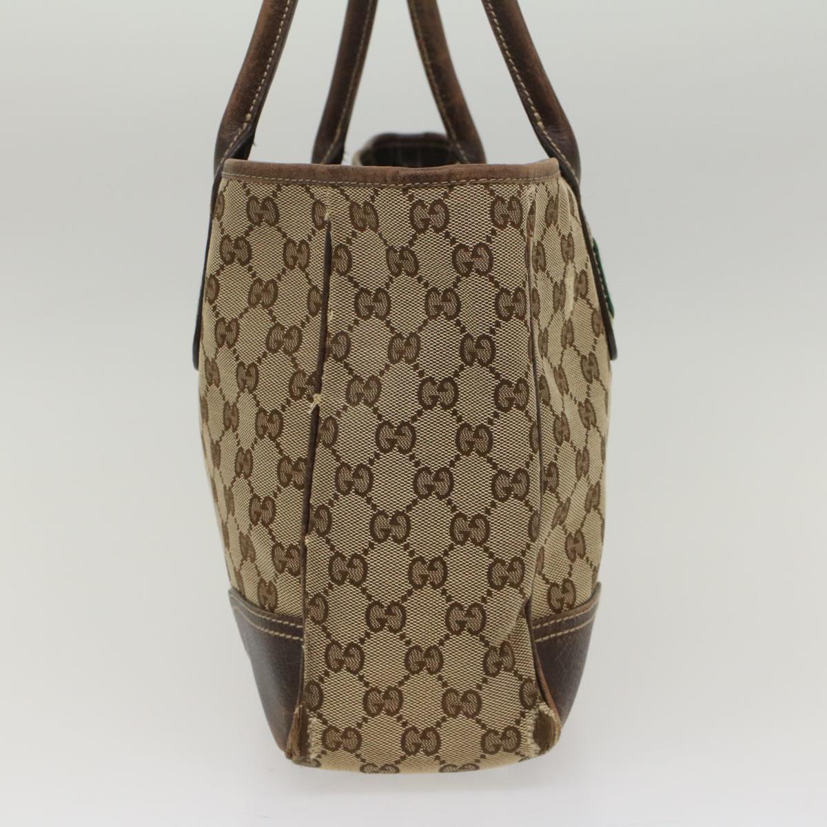 Luxury Gucci GG Canvas Web Sherry Line Tote Bag Beige Red Green 163805 54330