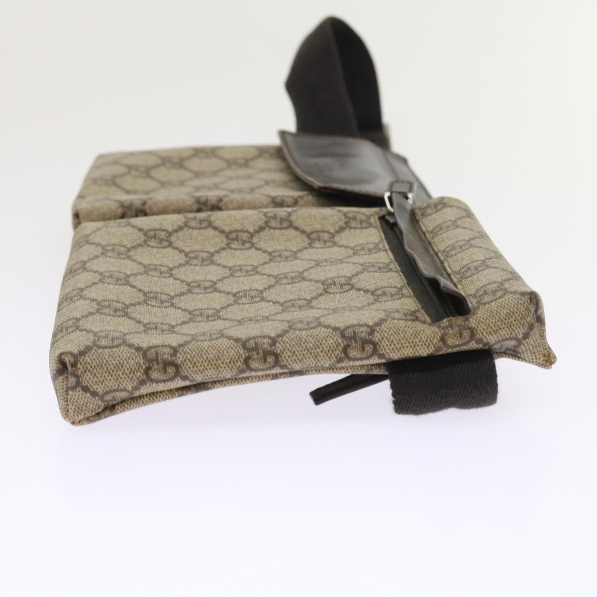 Luxury Gucci GG Canvas Waist bag PVC Leather Beige 28566 54695