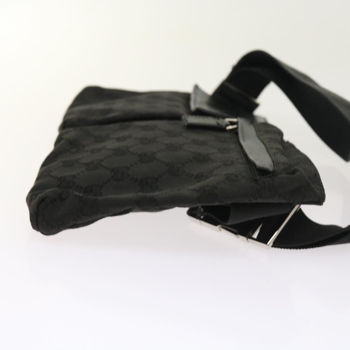 Luxury Gucci GG Canvas Waist bag Leather Black 0181621 54701