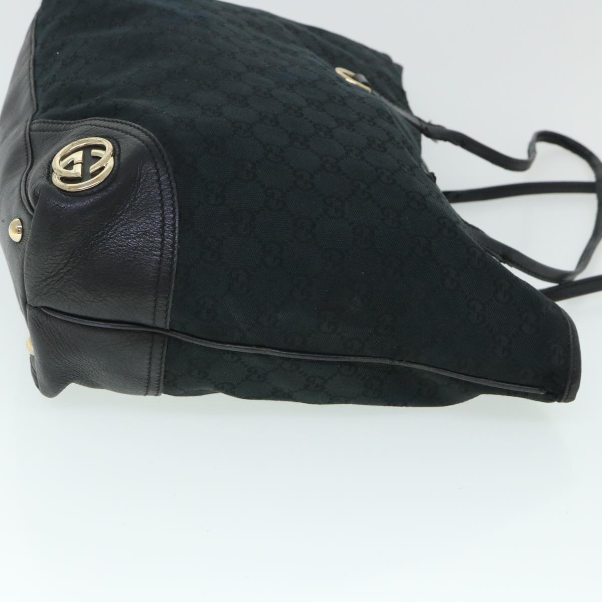 Luxury Gucci GG Canvas Tote Bag Black 169945 54808