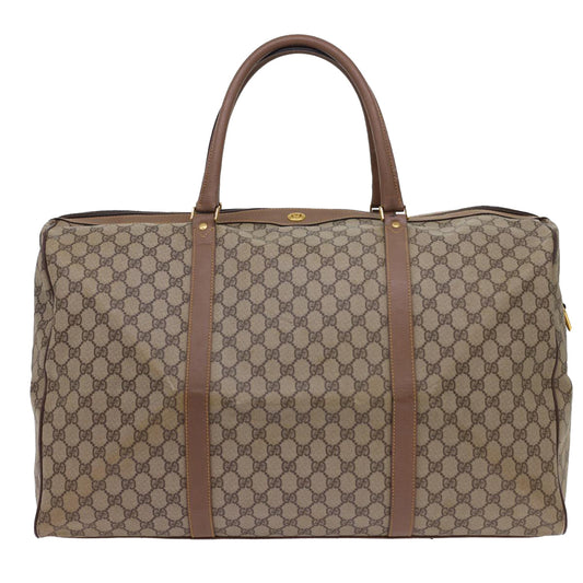 Luxury Gucci GG Canvas Boston Bag PVC Leather Beige 012.123.6081.55 54849