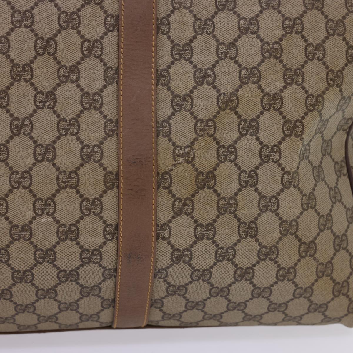 Luxury Gucci GG Canvas Boston Bag PVC Leather Beige 012.123.6081.55 54849