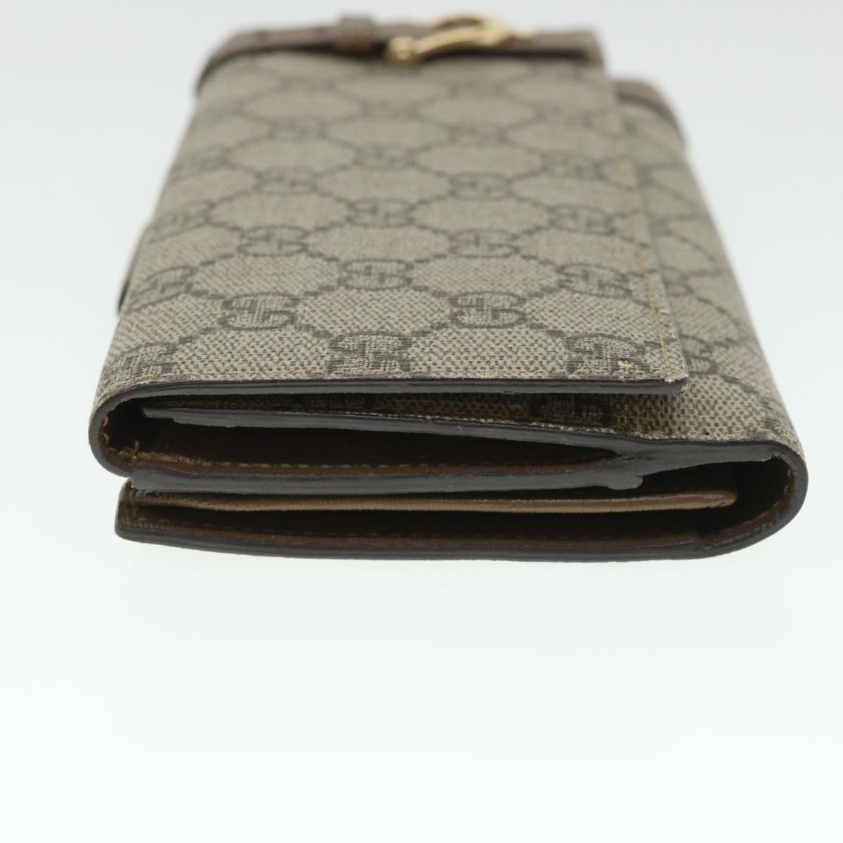 Luxury Gucci GG Canvas Long Wallet PVC Leather Beige 309754 55618