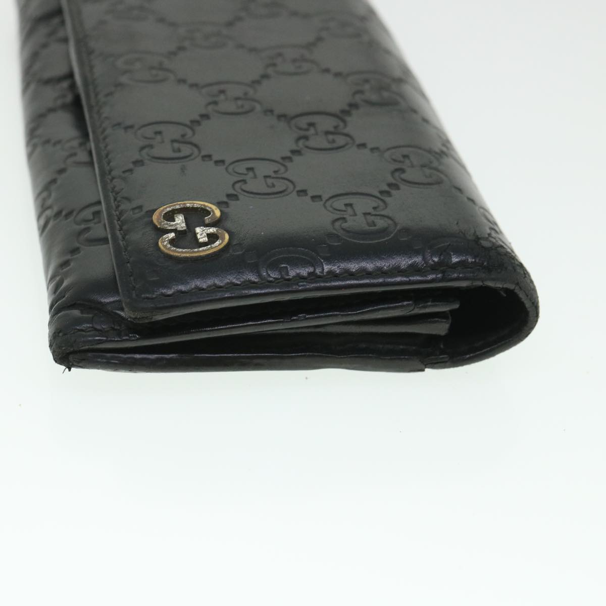Luxury Gucci GG Canvas Guccissima Long Wallet Black 481727 55674