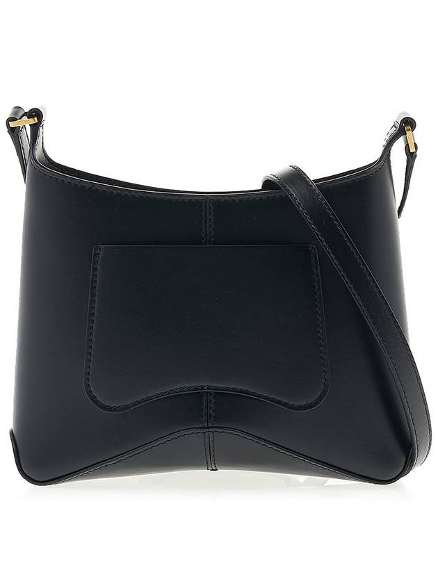 Luxury Balenciaga Double B Logo Hobo Shoulder Bag Black
