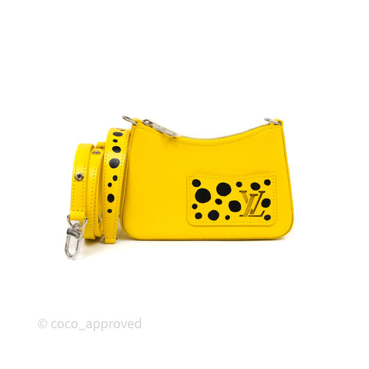 Louis Vuitton x Yayoi Kusama Epi Marellini Bag Infinity Dots Yellow Silver Hardware